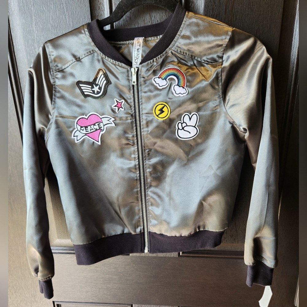 Girl's bomber jacket size: XL color: Olive